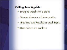Calling Java Applets