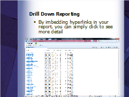 Drill Down Reporting