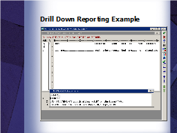 Drill Down Reporting Example