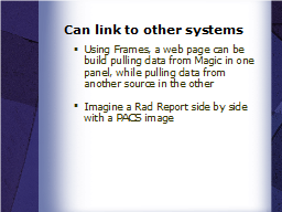 Can link to other systems