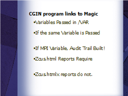 CGIN program links to Magic